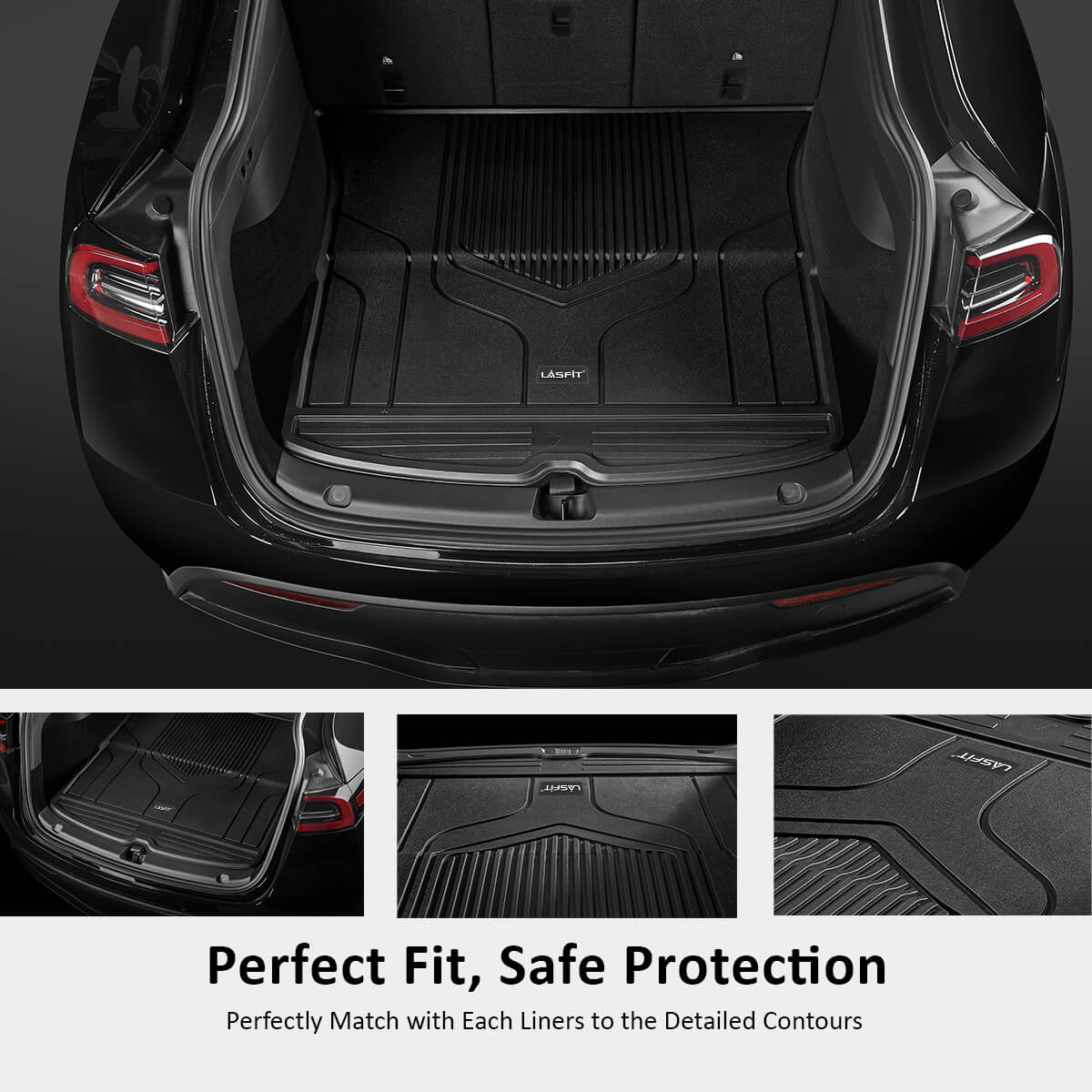 Fit for 2020-2025 Tesla Model Y Custom TPE Floor Mats/Cargo Mats