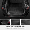 Tesla Model Y 2020-2023 Custom Floor Mats TPE Material 1st & 2nd & Cargo, Don't fit 7 Seats