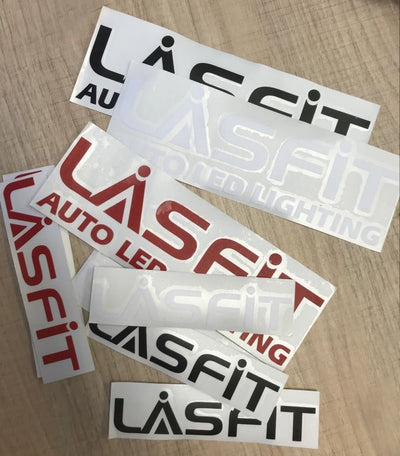 LASFIT Customized Waterproof Stickers-24in | White