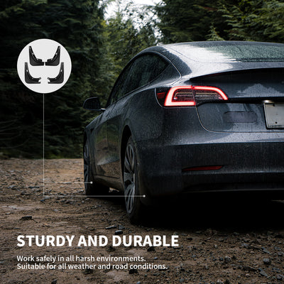 Tesla Model 3 Floor Mats 2021 TPE Material 1st & 2nd & Cargo Custom All Weather Guard Interior Liners