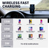 [AC Version] Wireless Car Charger Phone Holder 15W Qi Fast Charging Dash Windshield Air Vent Mount