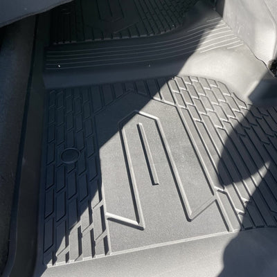 GMC Sierra 2500HD/3500HD Crew Cab 2020-2024 Custom Floor Mats All-weather TPE Material 1st & 2nd Row Seat, Don't Fit for With Plastic Storage or Without Storage