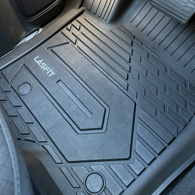 GMC Sierra 2500HD/3500HD Crew Cab 2020-2024 Custom Floor Mats All-weather TPE Material 1st & 2nd Row Seat, Don't Fit for With Plastic Storage or Without Storage