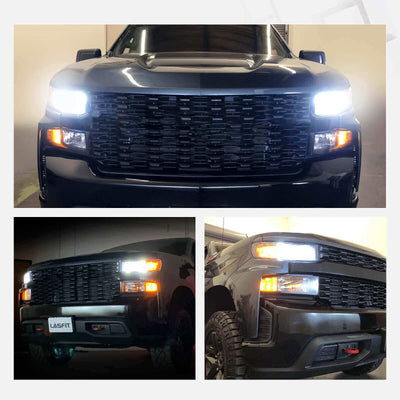 2019-2021 Chevrolet Silverado 1500 H11 Custom-Fit LED Bulbs Conversion Kits w/Dust Cover