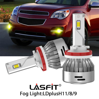 Switchback LED Fog Light Bulbs Fit 2010-2015 Chevy Equinox White and Yellow Light LASFIT