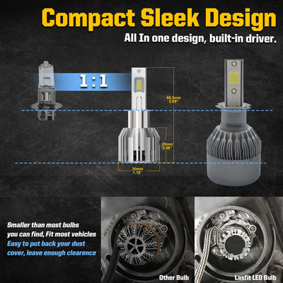 H3 LED Fog Light COB 50W