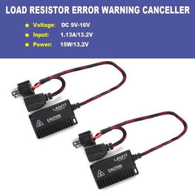 H4 9003 HB2 LED Bulb Load Resistor Harness Anti-Hyper Flash Error Free