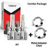 LC Plus H7 LED Bulbs 50W 5000LM 6000K White Plus H7 Bulb Adapter Holders TK003