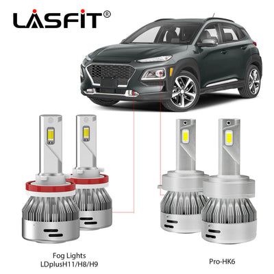2018 2019 2020 Hyundai Kona H7 Custom LED Bulbs Exterior Interior Lights Plug and Play