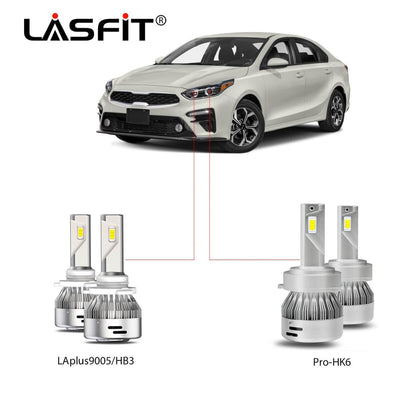 2019 2020 2021 Kia Forte 9005 Custom H7 LED Bulbs Exterior Interior Lights Plug and Play