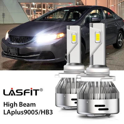 LED Headlight Bulbs Fit 2014-2015 Honda Civic 9005 HB3 LASFIT