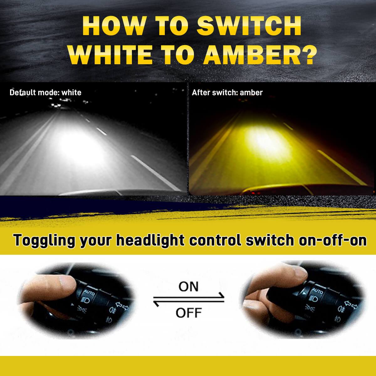 5202 2504 PSX24W LED Fog Light, Switchback White  Yellow｜LASFIT