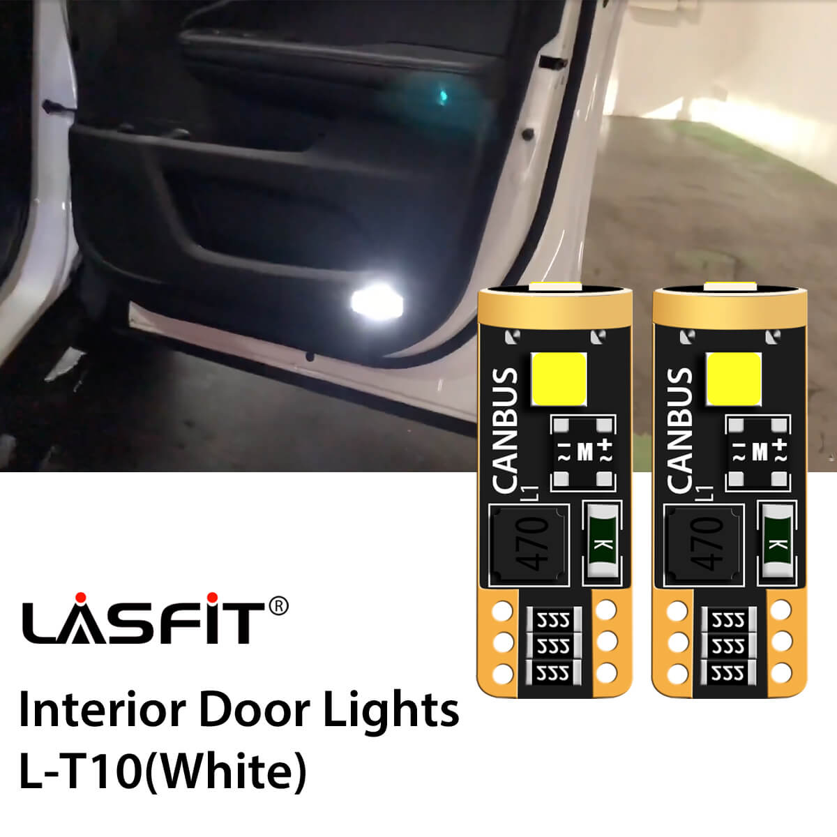 LASFIT 194 168 W5W LED Interior Door Dome Map Lights
