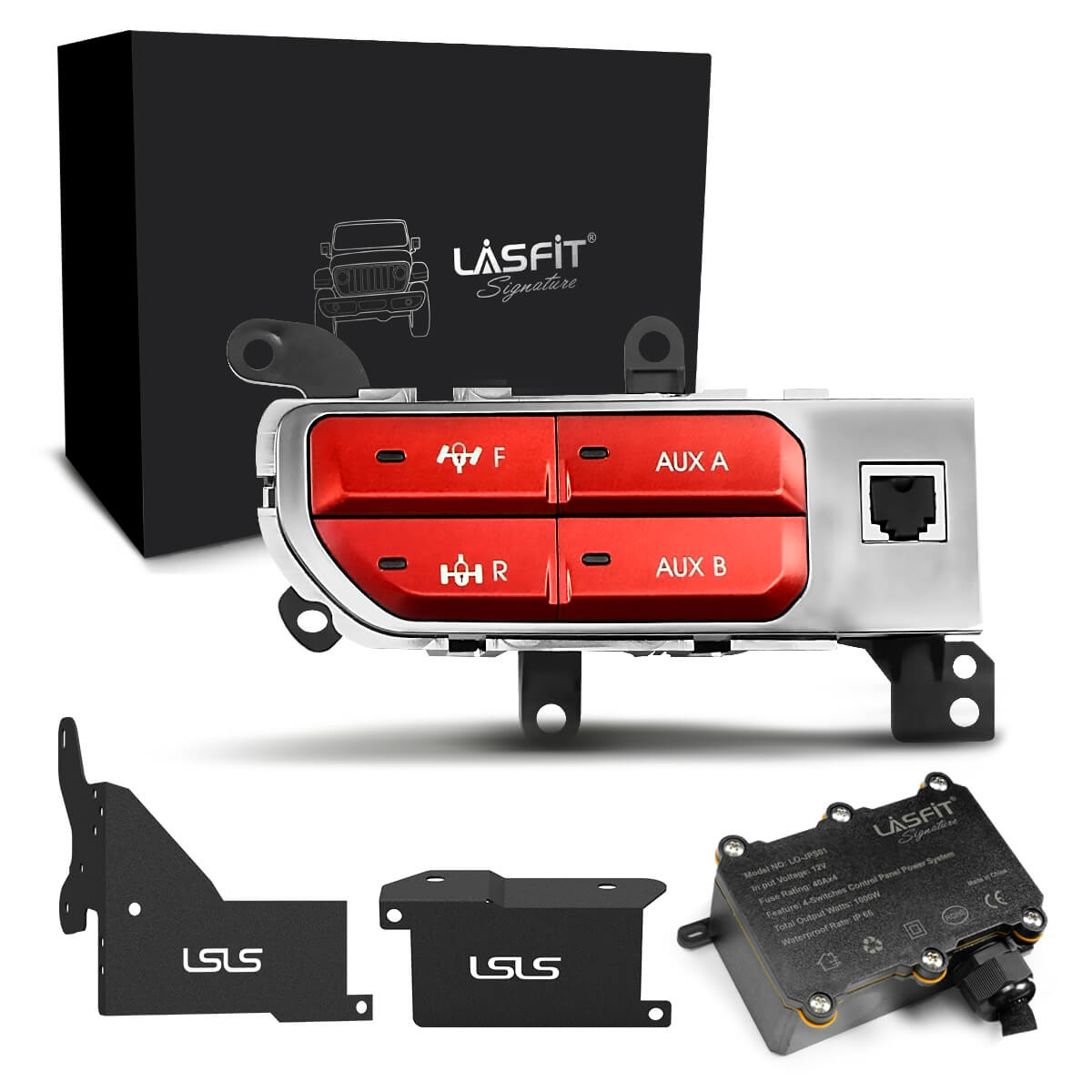 Fit For Jeep Wrangler JL 2018-2023 Auxiliary Switch Panel Bank Kit
