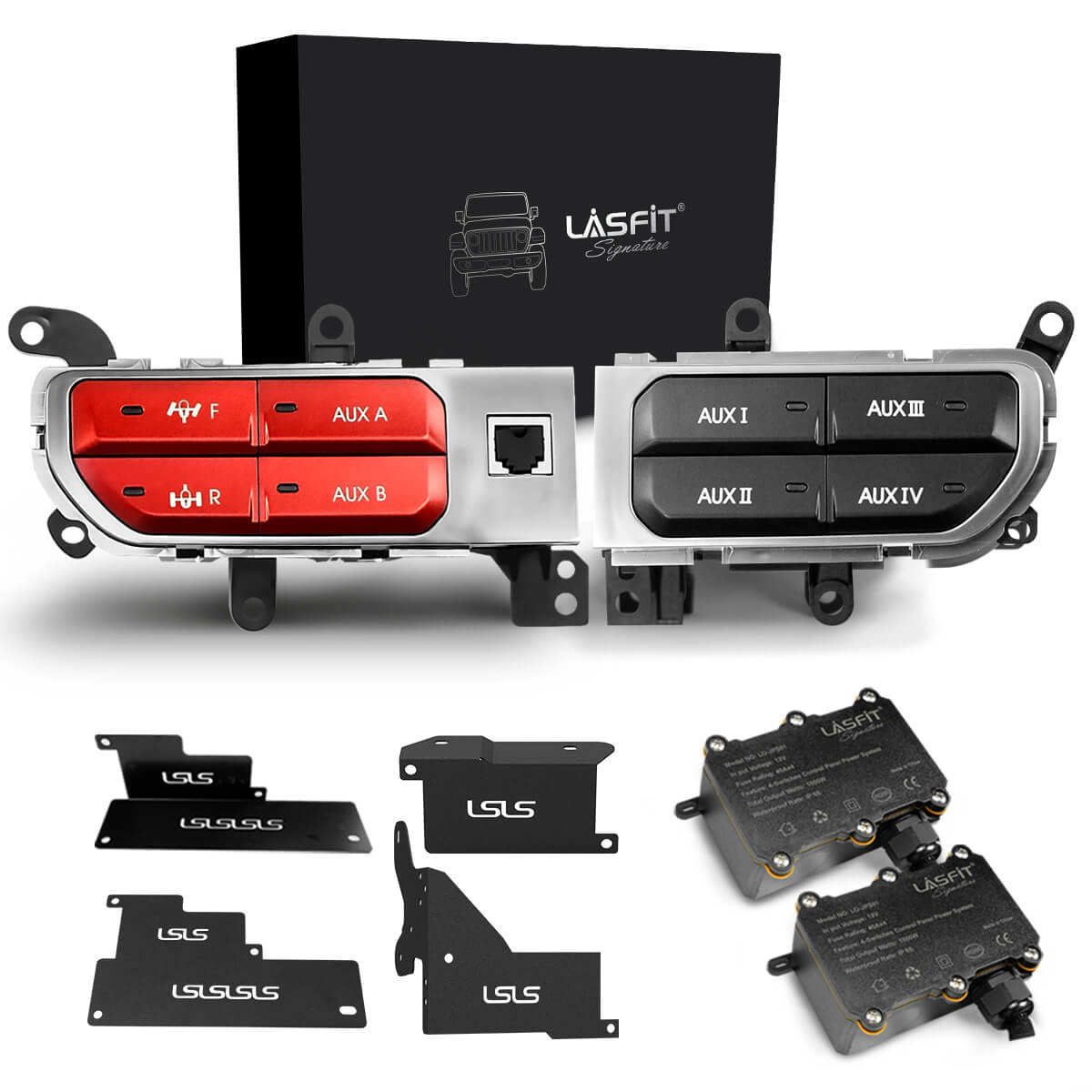 Fit For Jeep Wrangler JL 2018-2023 Auxiliary Switch Panel Bank Kit