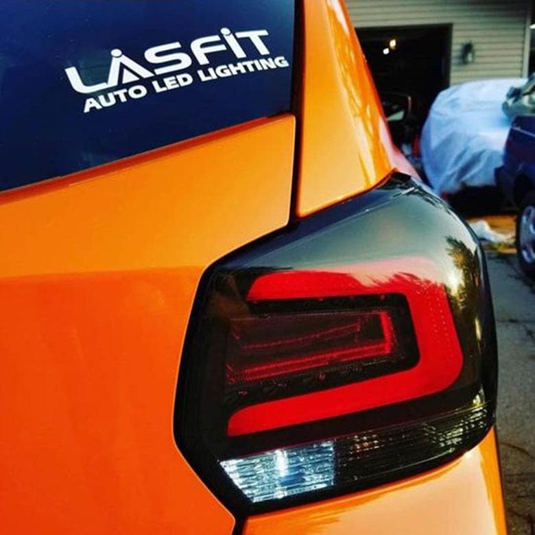 LASFIT Customized Waterproof Stickers-7.1in | White