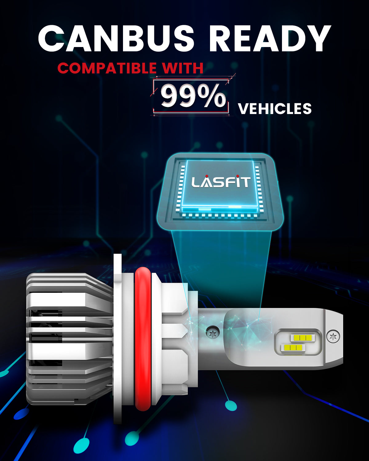 50W 9007 HB5 LC Plus Series | 5,000LM 6000K LED Bulbs