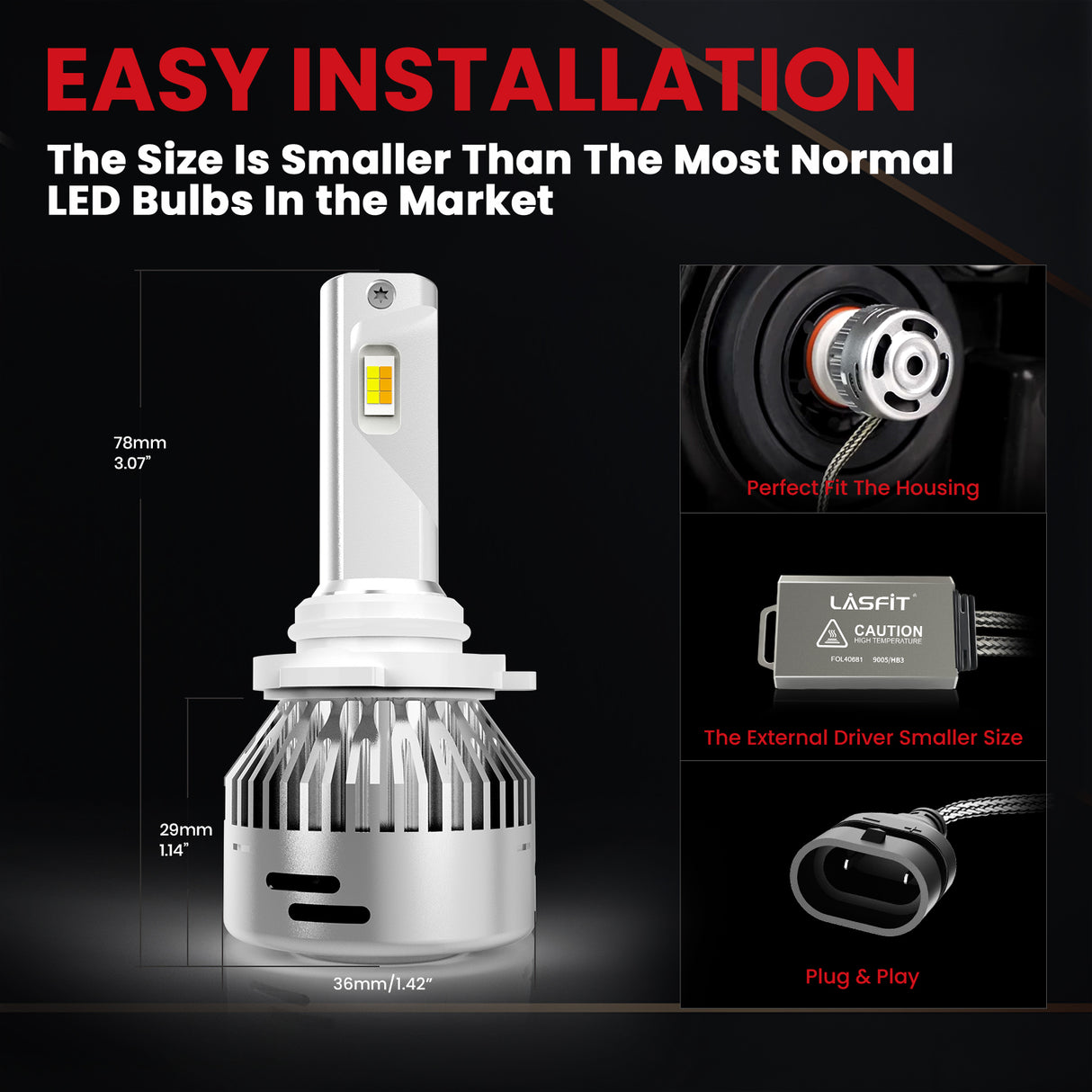 60W 9005 HB3 LD Plus Series | 6,000LM 6000K/3000K LED Bulbs
