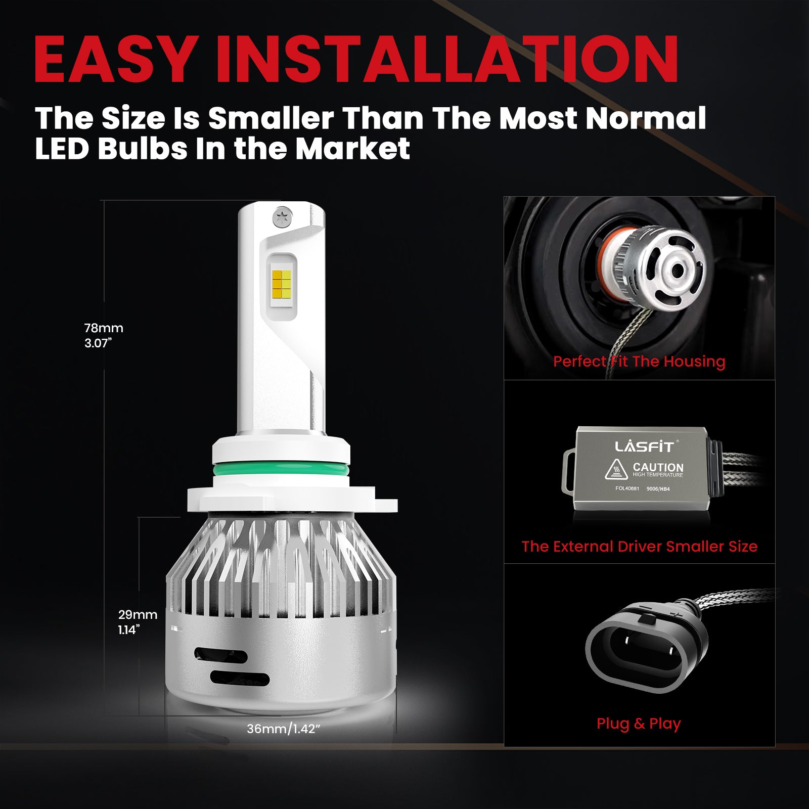 【新品】JUNACK LEDIST LED-FOG BULB HB4 6 Color Changing 9006 HB4 LED Fog Light Bulbs｜Switchback｜Lasfit