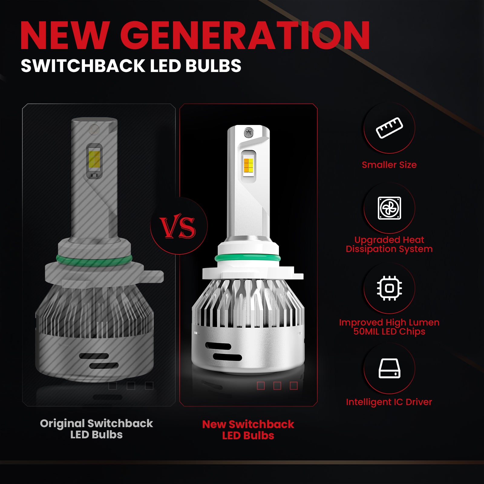60W H13 H10 LA LD Plus Series Combo Pack | 6,000LM LED Bulbs