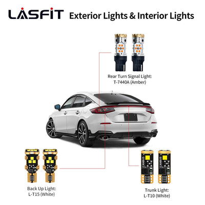 2022 2023 Honda Civic LED Bulbs Floor Mats Lasfit