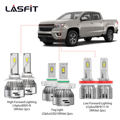 2015-2018 Chevrolet Colorado LED Bulbs H11 9005 Exterior Interior Light