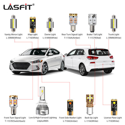 2019-2020 Hyundai Elantra LED Bulbs 9005 Exterior Interior Lights