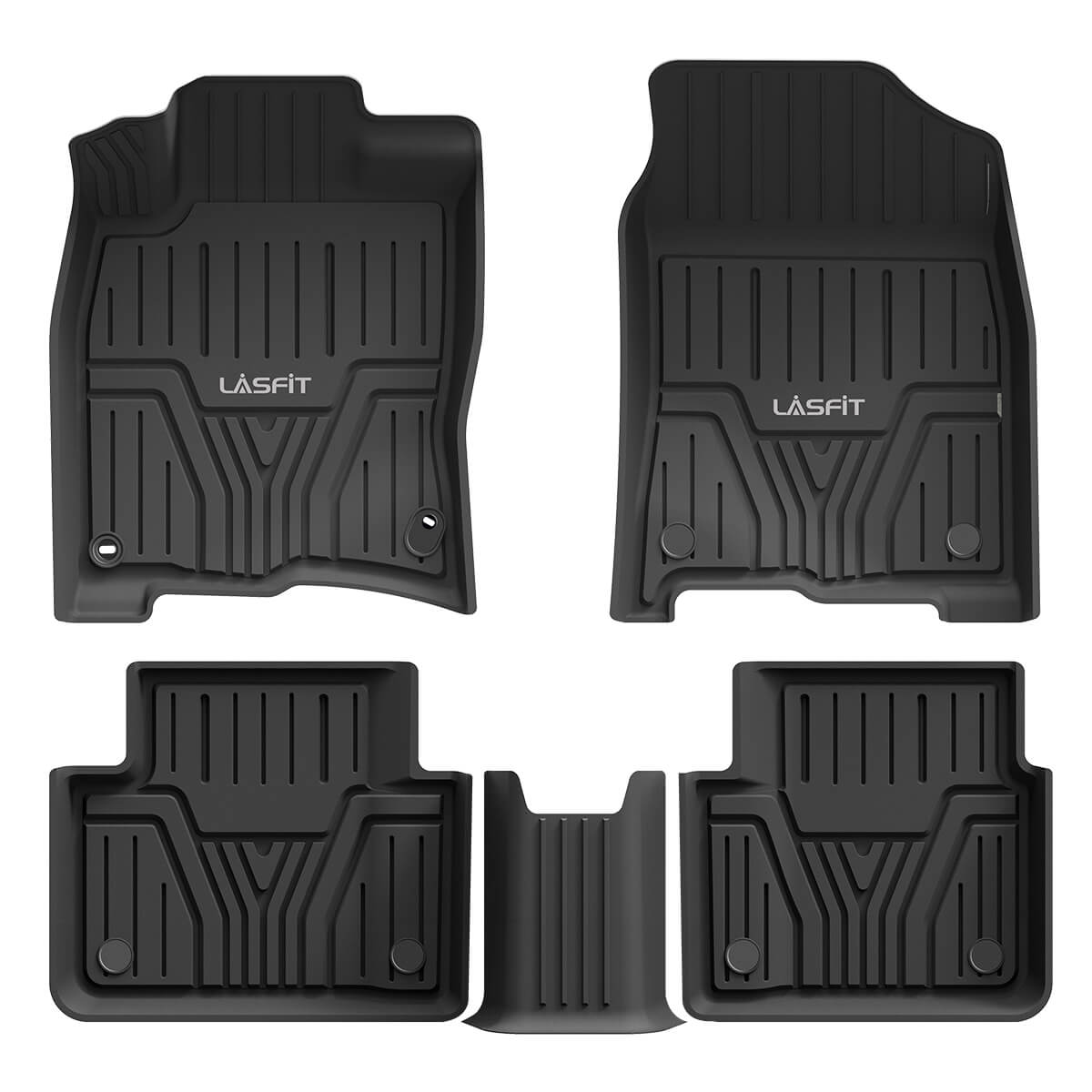 2017 Honda Pilot All-Weather Car Mats - Flexible Rubber Floor Mats