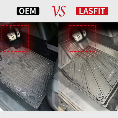 Volkswagen ID.4 2021-2023 All Weather Floor Mats TPE Material Custom 1st & 2nd Row & Rear Cargo