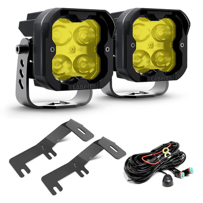 3" LED Pod Ditch Light Kit for 2014-2018 Chevrolet Silverado 1500 | LASFIT