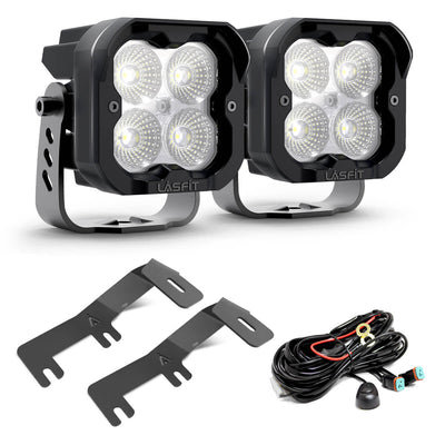 3" LED Pod Ditch Light Kit for 2014-2018 Chevrolet Silverado 1500 | LASFIT