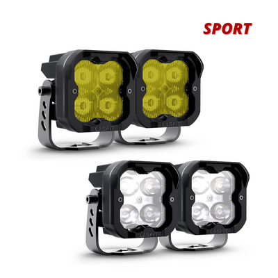 lasfit yellow driving lights and white fog light