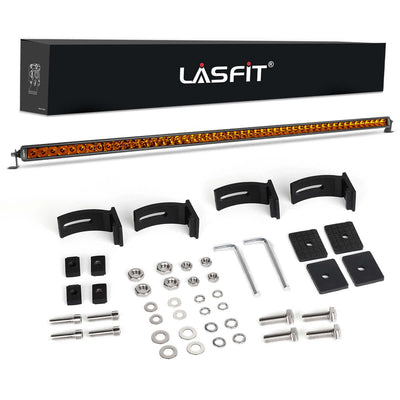 lasfit 52in amber light bars with single row slim design