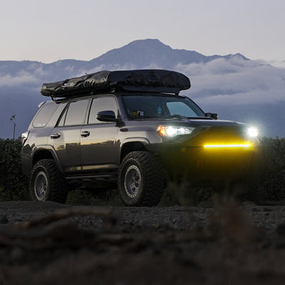 Lasfit 42" Off-Road LED Amber Light Bar With Slim Single Row Combo Flood Spot Design | Roof Rack Windshield Mount