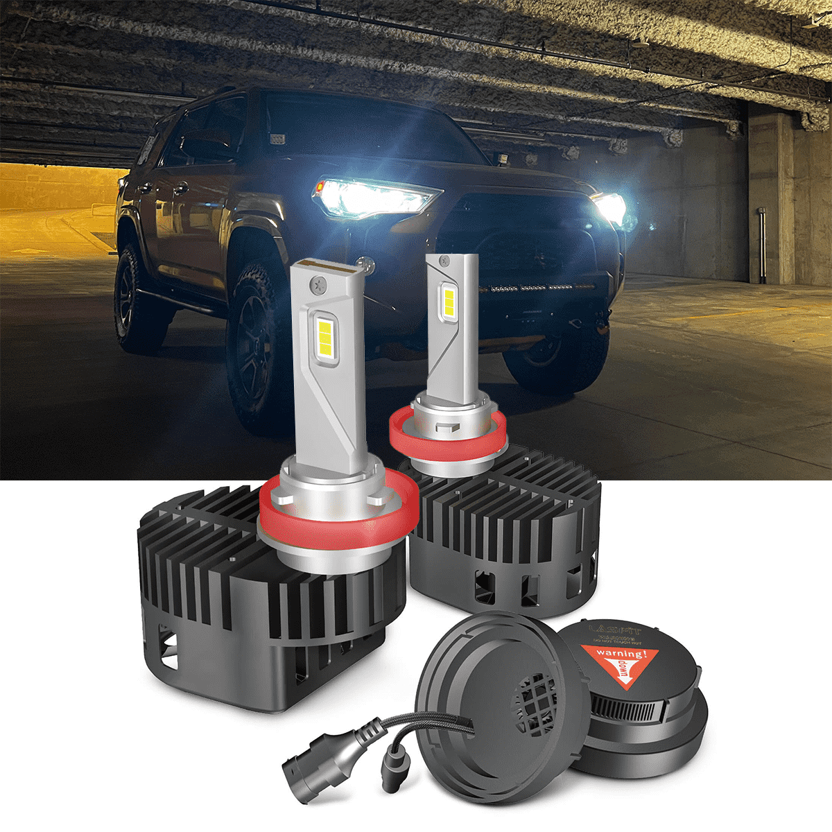 Toyota 4Runner 2014-2020 Custom H11 LED Bulbs with Dust Cover