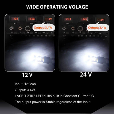Lasfit 3156 bulb wide voltage design for stable output power