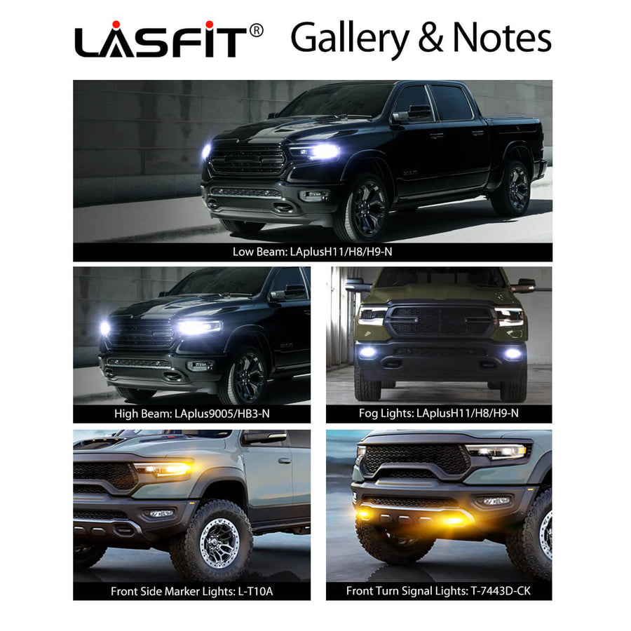 2019-2024 Ram 1500 LED Bulbs Lights Replacement｜Lasfit – Lasfit®