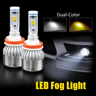 LASFIT LED Fog Light Bulbs 2 Color Modes | Package of 2 Bulbs | CY