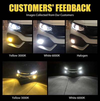 LASFIT LED Fog Light Bulbs 2 Color Modes | Package of 2 Bulbs | CY