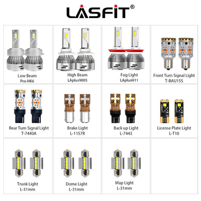 2014-2019 Mitsubishi Outlander Custom H7 LED Bulbs Exterior Interior Lights Plug and Play