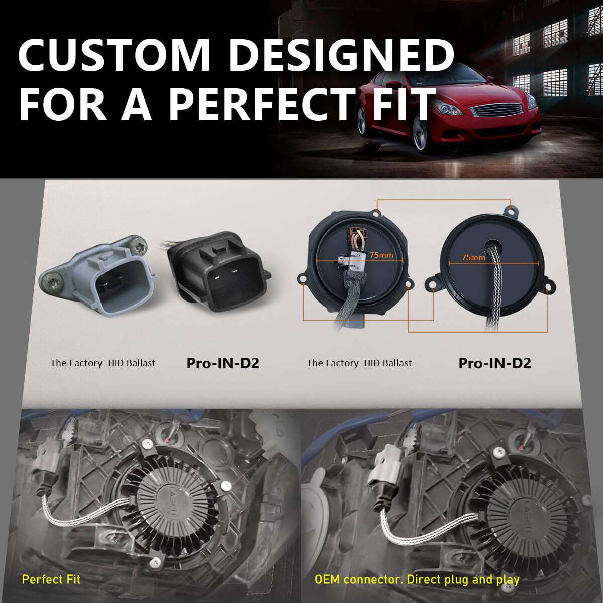 D2S/D2R LED Conversion Kit for Nissan & Infiniti - Plug & Play | Pro S