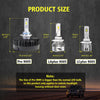 Pro Series 9005 LED Bulbs Custom Design 100W 10000LM 6000K | 2 Bulbs