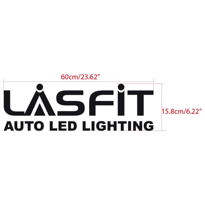 LASFIT Customized Waterproof Stickers-24in | Black