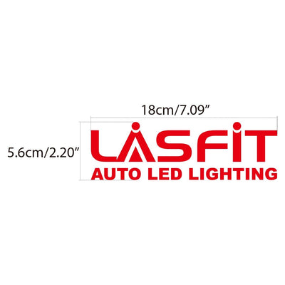 LASFIT Customized Waterproof Stickers-7.1in | Red