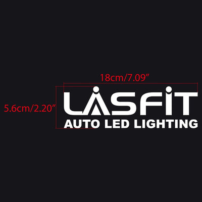 LASFIT Customized Waterproof Stickers-7.1in | White