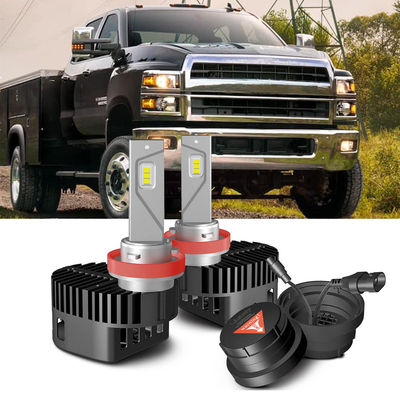 Chevrolet Silverado 4500HD 5500HD 6500HD 2019-2023 Custom LED bulbs w/Dust Cover