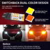 4257 4257NA CANBUS Error Free Anti Hyper Flash Switchback LED Turn Signal Light Dual Color-CK Socket, 2 Bulbs