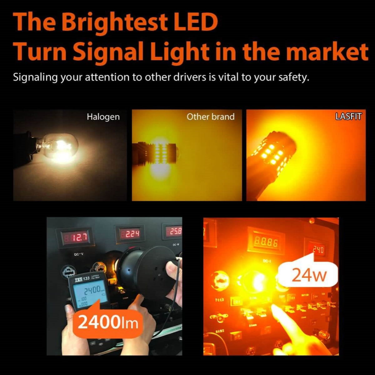 lasfit T-7444 bulb VS other bulbs on the brightness