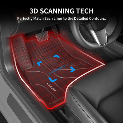 Lasfit 2022 Tesla Model 3 Floor Mats 3D Scanning Tech