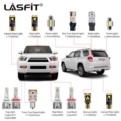 2006-2013 Toyota 4Runner LED Bulbs Exterior Interior Bulb Plug n Play